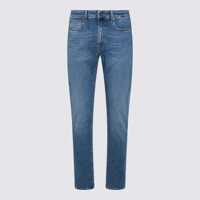 Blugi Incotex Blue Division Blue Cotton Jeans Barbati