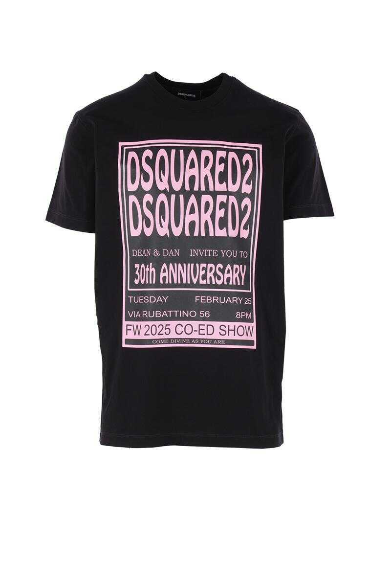 Topuri DSQUARED2 DSQUARED2 T-Shirts And Polos Black Barbati (BM 19401036) 1