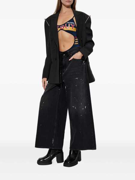 Body-uri DSQUARED2 DSQUARED2 Printed Bodysuit BLUE Femei (BM 19401045) 2