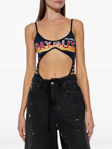 Body-uri DSQUARED2 DSQUARED2 Printed Bodysuit BLUE Femei (BM 19401045) 4