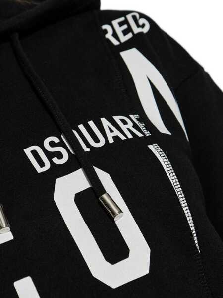 Bluze de trening DSQUARED2 DSQUARED2 Cotton Cropped Hoodie Black Femei (BM 19401048) 5