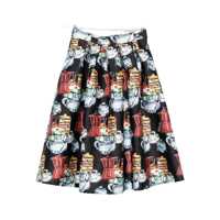 Fuste Alessandro Enriquez Printed Midi Skirt Femei