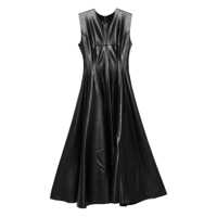 Rochii NORMA KAMALI Norma Kamali Faux-Leather Long Dress
