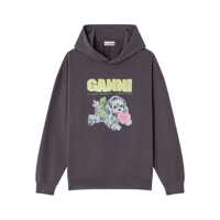 Bluze de trening Ganni Isoli Organic Cotton Hoodie Femei