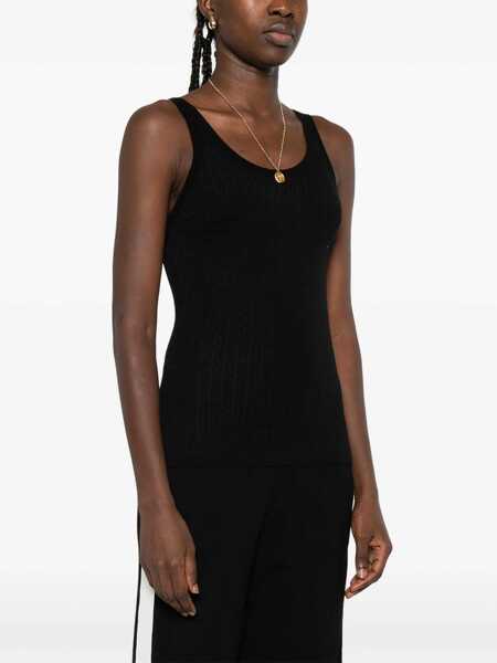 Topuri Elisabetta Franchi Elisabetta Franchi Wool Blend Tank Top Black Femei (BM 19401339) 3