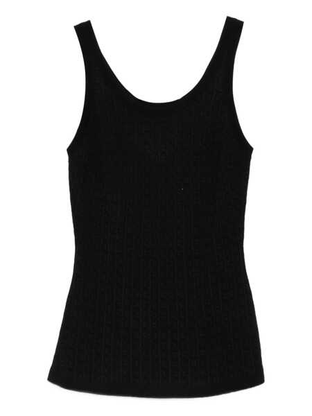 Topuri Elisabetta Franchi Elisabetta Franchi Wool Blend Tank Top Black Femei (BM 19401339) 1