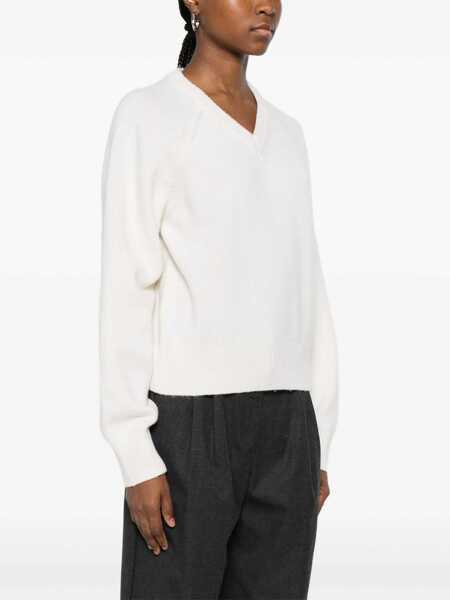 Pulovere DUNST Dunst Wool V-Necked Sweater Beige Femei (BM 19401456) 3