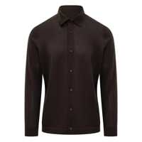 Pulovere Zegna Brown Shirt In Zegna Wool Barbati