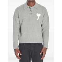 Tricouri Polo AMI Paris AMI Paris De Coeur Wool Polo Shirt Femei