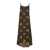 UMA WANG 'Anaya' Brown Sleeveless Dress With Round Neck And All-Over Motif In Viscose Blend Woman BROWN