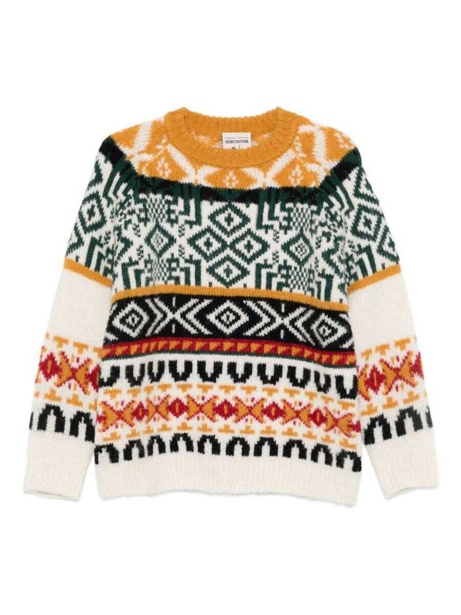 Pulovere Semicouture Semicouture Ottavio Wool Blend Jumper MULTICOLOUR Femei (BM 19402281) 1
