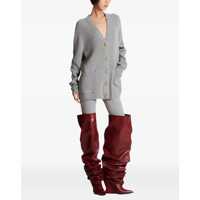 Cardigane Dama - Cardigane Balmain Long cashmere Cardigan GRIS CHIN Femei (BM 19402490) - B-mall.ro