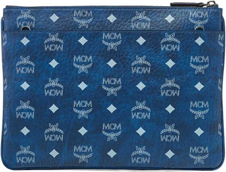 Genti de mana MCM Pouch with Visetos print BLUE VISETOS Femei (BM 19402517) 3