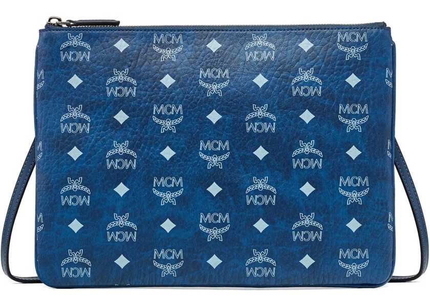 Genti de mana MCM Pouch with Visetos print BLUE VISETOS Femei (BM 19402517) 1