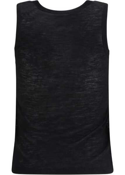 Topuri Saint Laurent Cashmere and silk Jersey Tank Top BLACK Femei (BM 19402535) 2