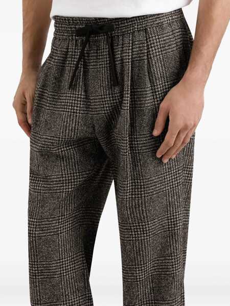 Pantaloni casual Dolce & Gabbana Jogging Trousers in Wool and Alpaca QUADRI-CHECK-TARTAN Barbati (BM 19402736) 4