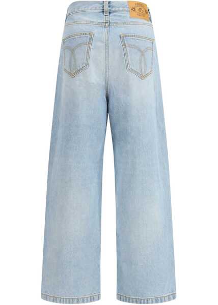 Blugi Fiorucci Tricolor Stripe Baggy Jeans LIGHT BLUE Femei (BM 19402760) 2