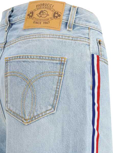 Blugi Fiorucci Tricolor Stripe Baggy Jeans LIGHT BLUE Femei (BM 19402760) 4
