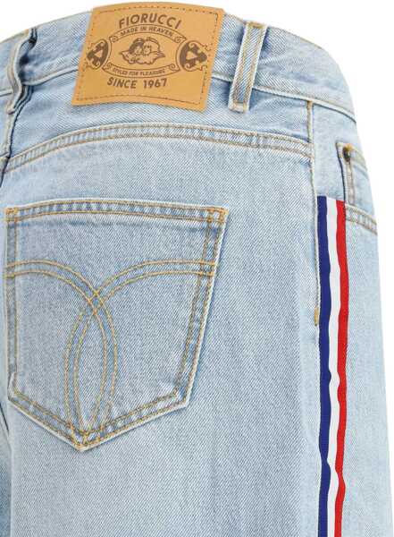 Blugi Fiorucci Tricolor Stripe Baggy Jeans LIGHT BLUE Femei (BM 19402760) 5