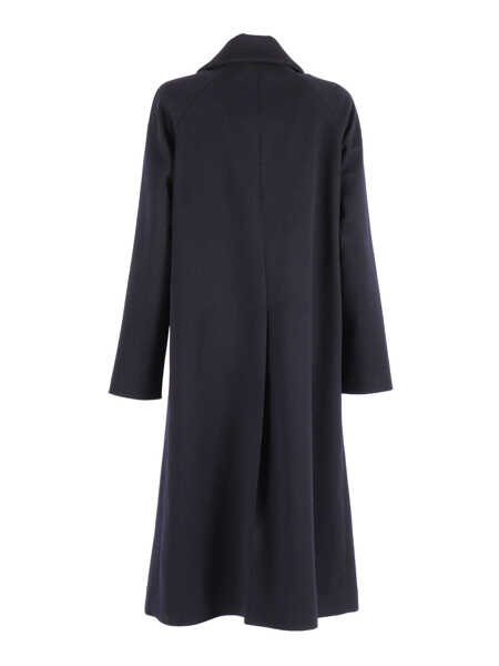 Paltoane SEALUP NYX SINGLE-BREASTED WOOL COAT, GREEN STORM SYSTEM BY LORO PIANA, BRANDED HORN BUTTONS Blue Femei (BM 19404234) 2