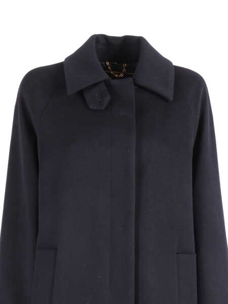 Paltoane SEALUP NYX SINGLE-BREASTED WOOL COAT, GREEN STORM SYSTEM BY LORO PIANA, BRANDED HORN BUTTONS Blue Femei (BM 19404234) 3