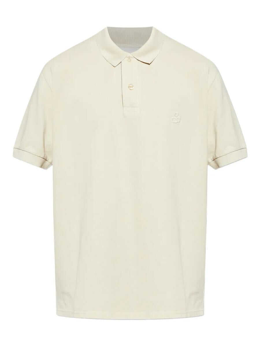 Tricouri Polo Isabel Marant Isabel Marant Logo Polo Beige Barbati (BM 19404444) 1