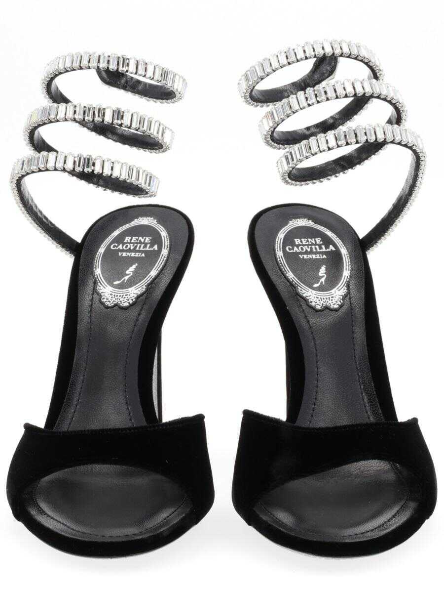 Pantofi cu toc Rene Caovilla Ren Caovilla Cleo Spark Sandal Black Femei (BM 19404771) 3