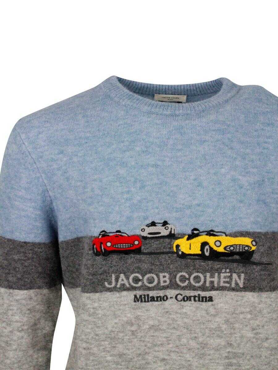 Pulovere Jacob Cohen Jacob Cohen Sweaters CELESTE - GRIGIO Barbati (BM 19404963) 4