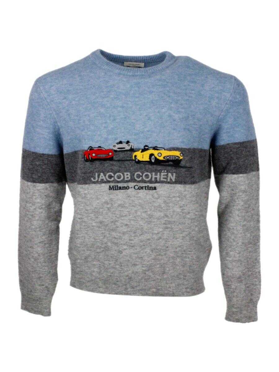 Pulovere Jacob Cohen Jacob Cohen Sweaters CELESTE - GRIGIO Barbati (BM 19404963) 1