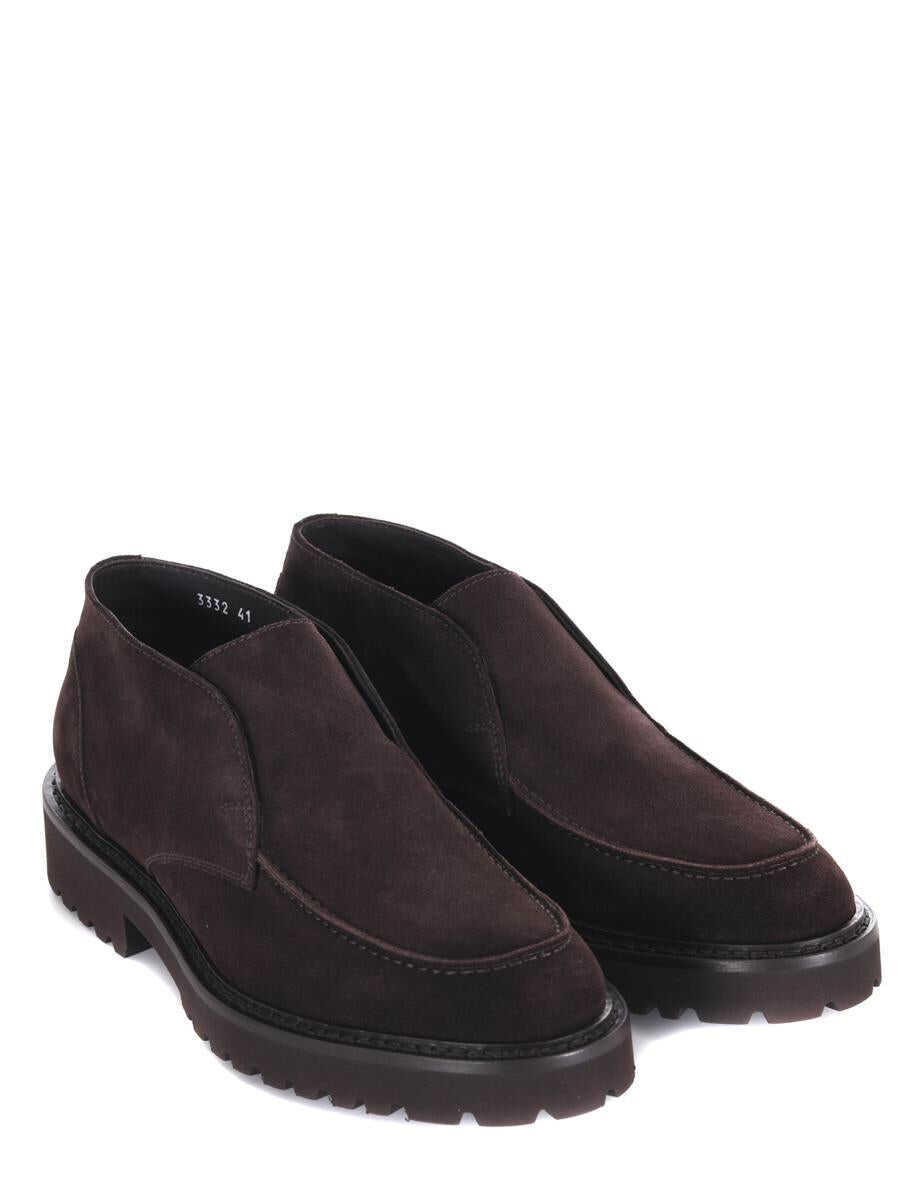 Pantofi eleganti Doucals Doucals  Suede Ankle Boot Brown Barbati (BM 19405005) 2