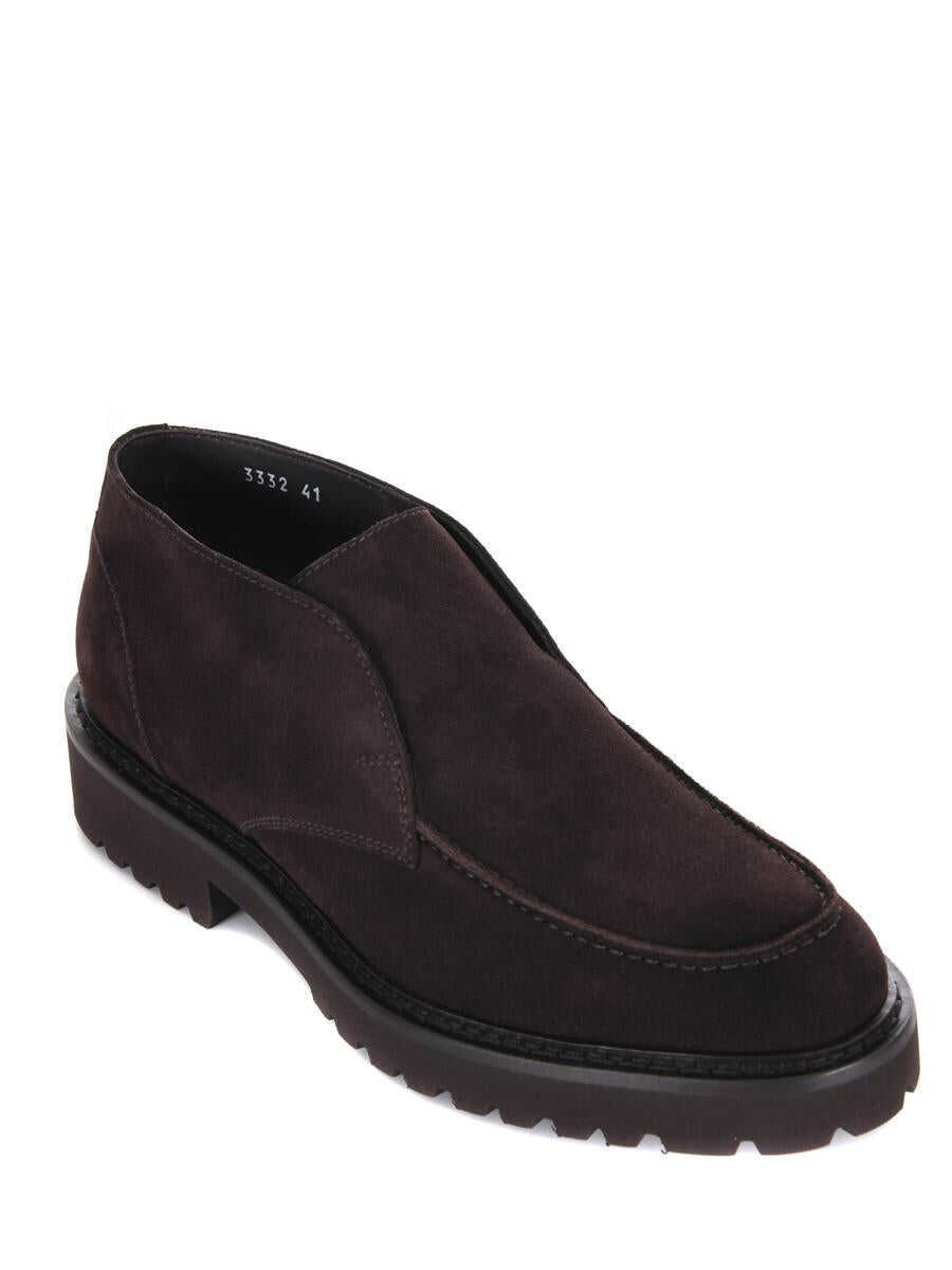 Pantofi eleganti Doucals Doucals  Suede Ankle Boot Brown Barbati (BM 19405005) 3