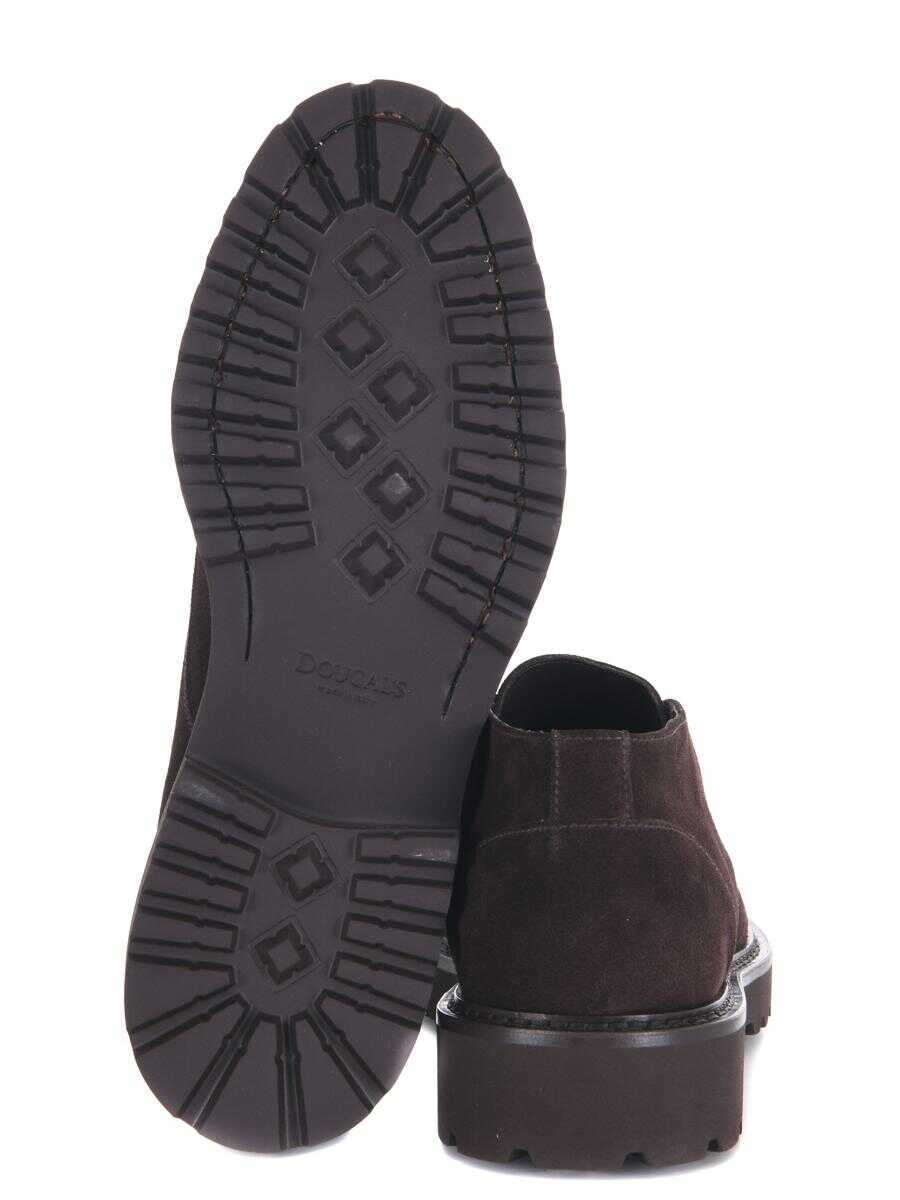 Pantofi eleganti Doucals Doucals  Suede Ankle Boot Brown Barbati (BM 19405005) 5
