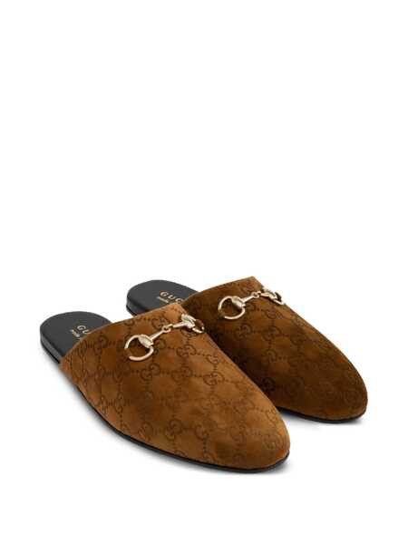 Mocasini Gucci Gucci Sabot Suede Horsebit BROWN Barbati (BM 19405029) 2