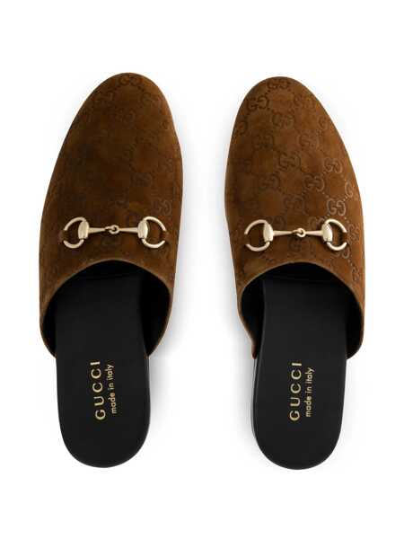 Mocasini Gucci Gucci Sabot Suede Horsebit BROWN Barbati (BM 19405029) 3