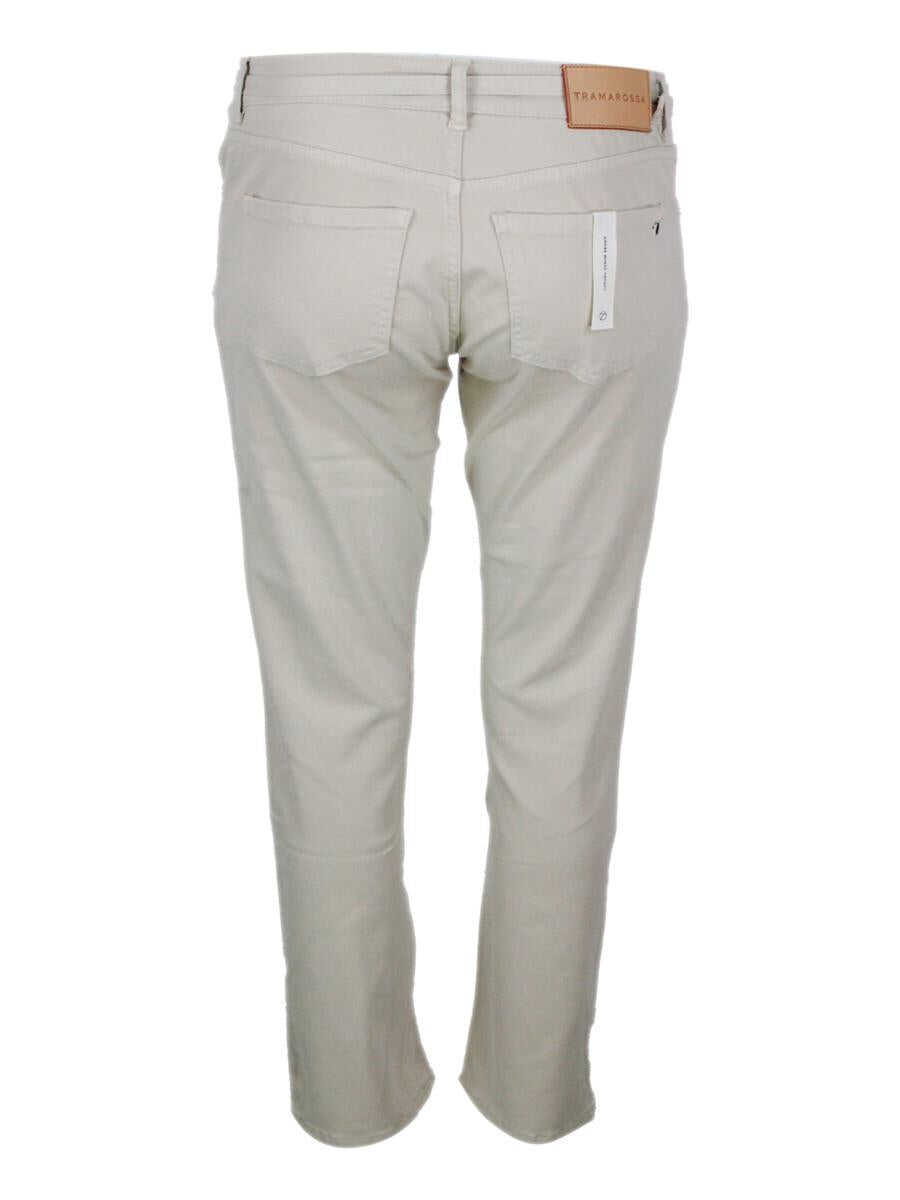 Pantaloni casual TRAMAROSSA Tramarossa Trousers Beige Femei (BM 19405077) 3