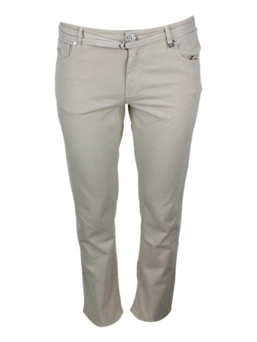 Pantaloni casual TRAMAROSSA Tramarossa Trousers Beige Femei (BM 19405077) 1