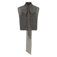 Topuri Gucci Top In Georgette Di Seta Trasparente Femei