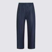 Pantaloni casual Pleats Please Issey Miyake Navy Pants Femei