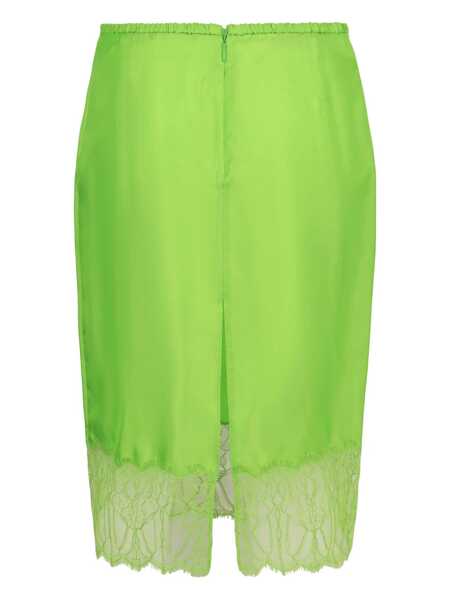 Fuste Gucci Gucci Gonna In Viscose Twill With Floral Lace GREEN Femei (BM 19405434) 2