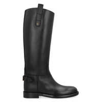 Bocanci Burberry Cavalier Boots In Leather Femei