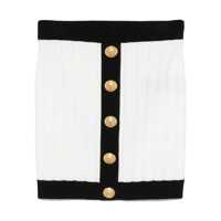 Fuste Balmain Knitted Buttoned Mini Skirt Femei