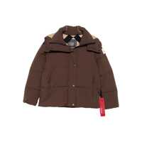 Paltoane After Label Brown Quilted Down Jacket Femei