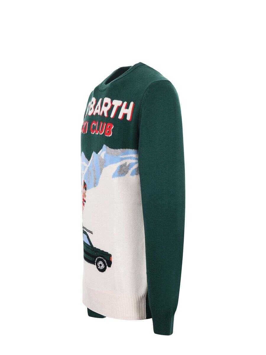 Pulovere Mc2 Saint Barth MC2 Saint Barth  Sweaters VERDE INGLESE/PANNA Barbati (BM 19406091) 2
