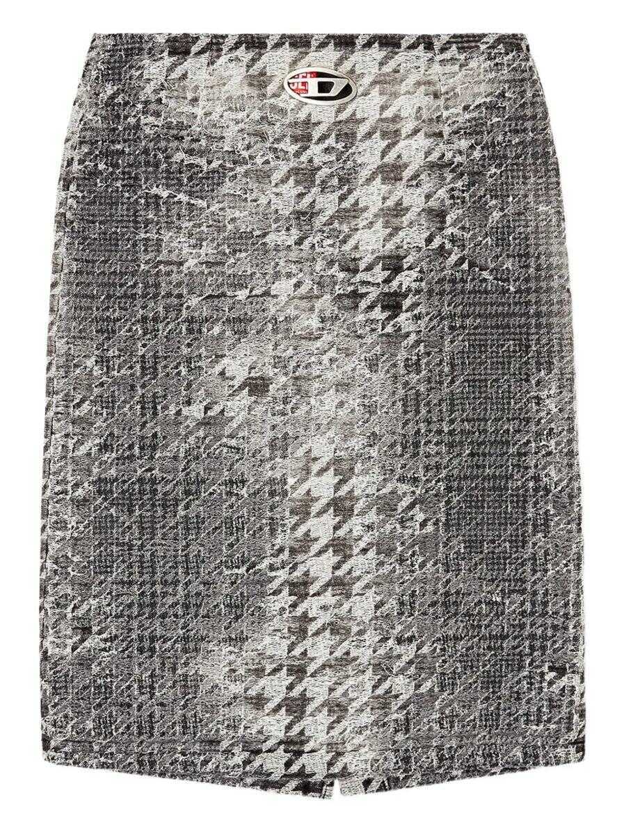 Fuste Diesel Diesel Houndstooth Midi Skirt MULTICOLOUR Femei (BM 19406115) 1
