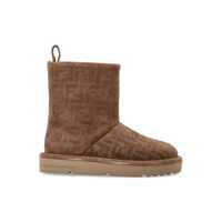 Pantofi cu toc Fendi Après Chic Ff Embossed Suede Boots Femei