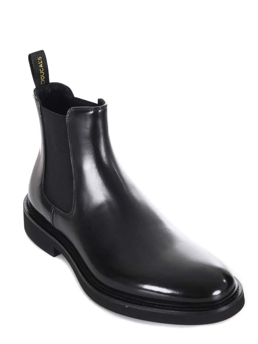 Bocanci Doucals Doucals  Brushed Leather Ankle Boots Black Barbati (BM 19406403) 3