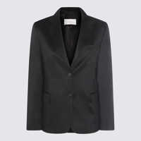 Sacouri Montedoro Montedoro Black Wool Blazer Femei