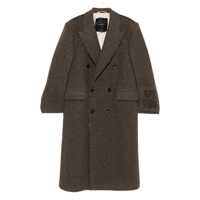 Paltoane Federico Cina Double Breasted Raw Cut Long Coat Clothing Femei