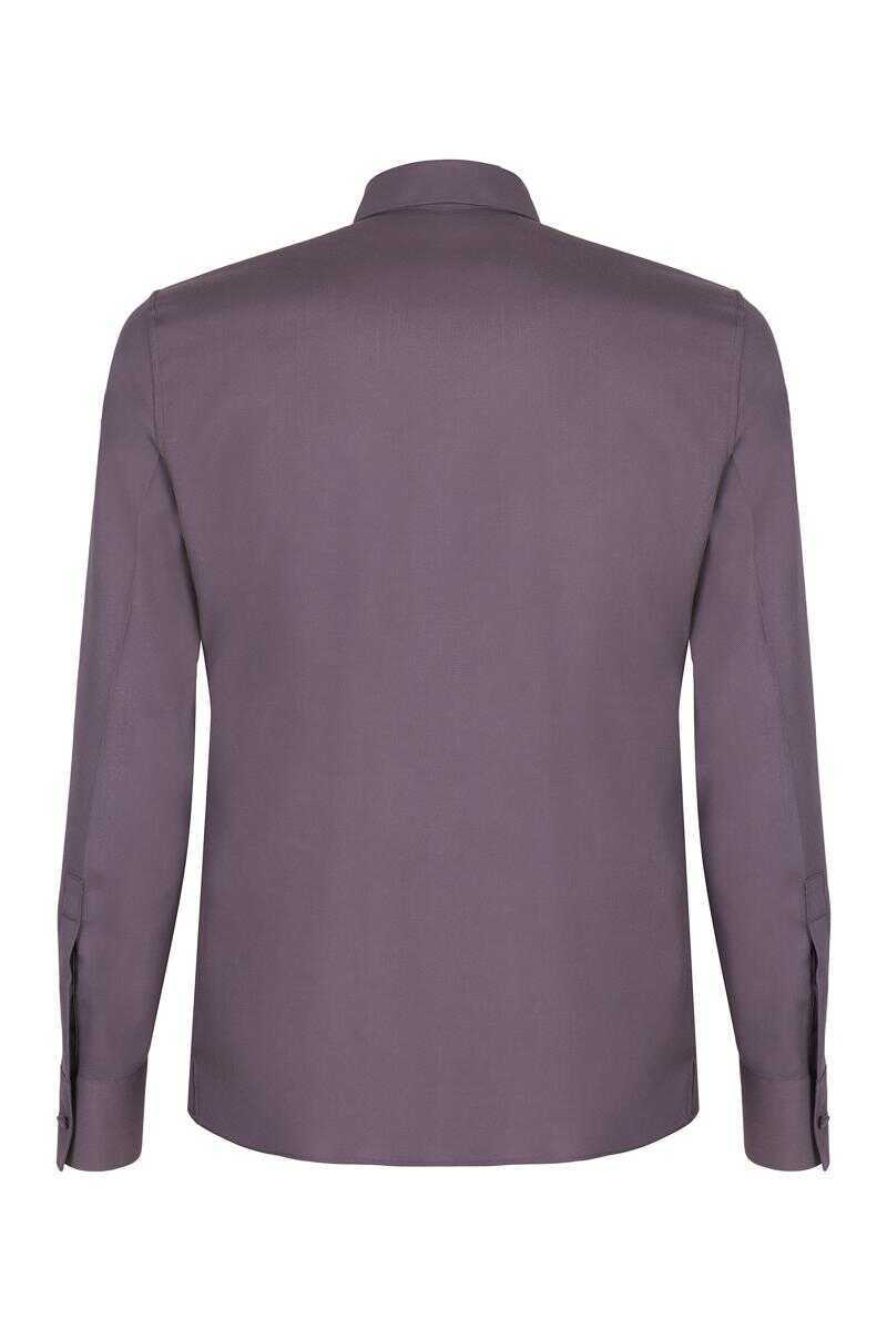 Camasi Gucci Gucci Shirt In Wool Gabardine With Clamp PURPLE Barbati (BM 19406574) 2