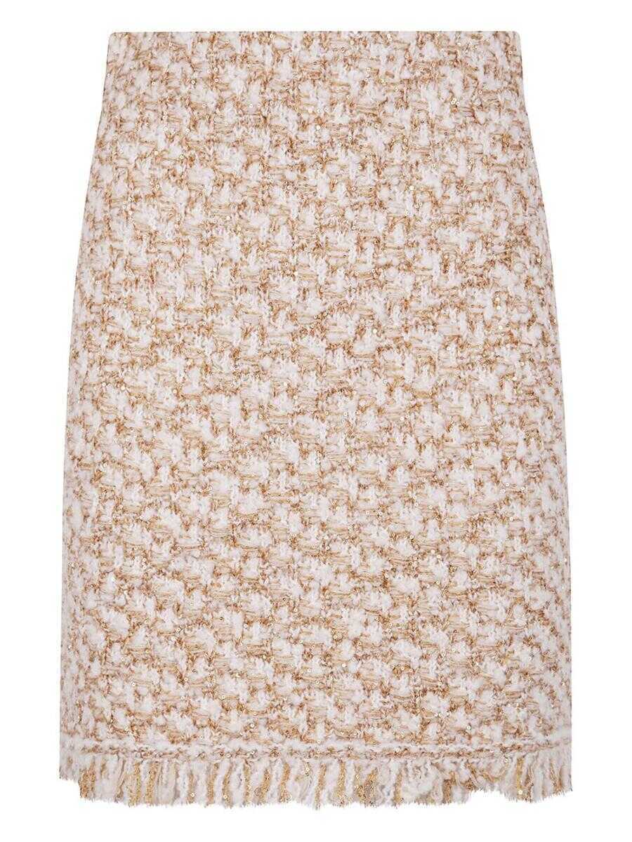 Fuste Fabiana Filippi Fabiana Filippi Wool Blend Midi Skirt Beige Femei (BM 19406628) 1